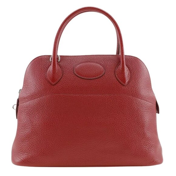 HERMES Bolide31 Handbag Rouge Garance Red/Silver Hardware Taurillon Clemen... - Picture 2 of 12